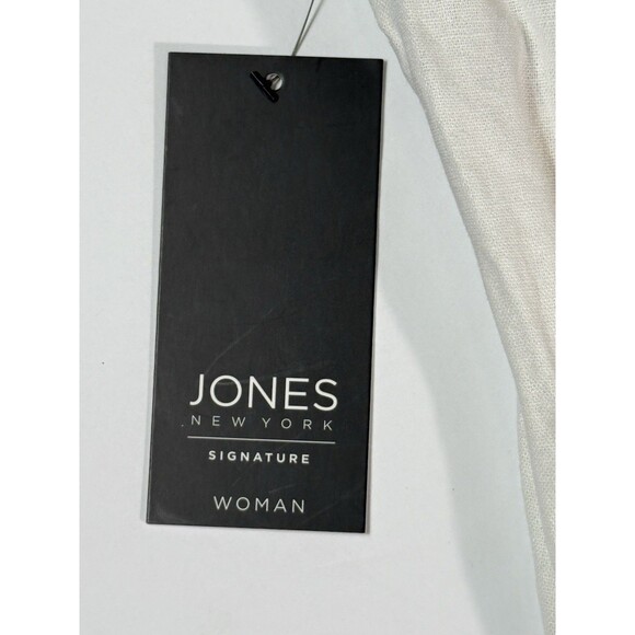 Jones New York Womens Crop Pants With Elastic Waist Band Stretch White Size 2X - Picture 9 of 12
